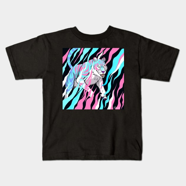 PRIDE- Trans tiger Kids T-Shirt by Cariboou